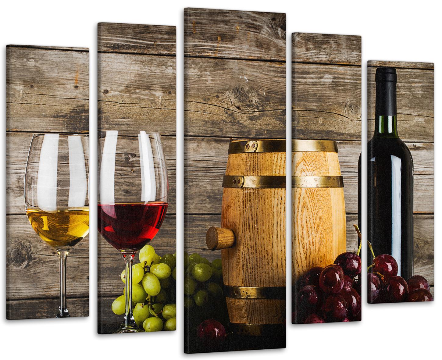 Картина модульная Бокалы вина 115х170 см (Art-291_5)