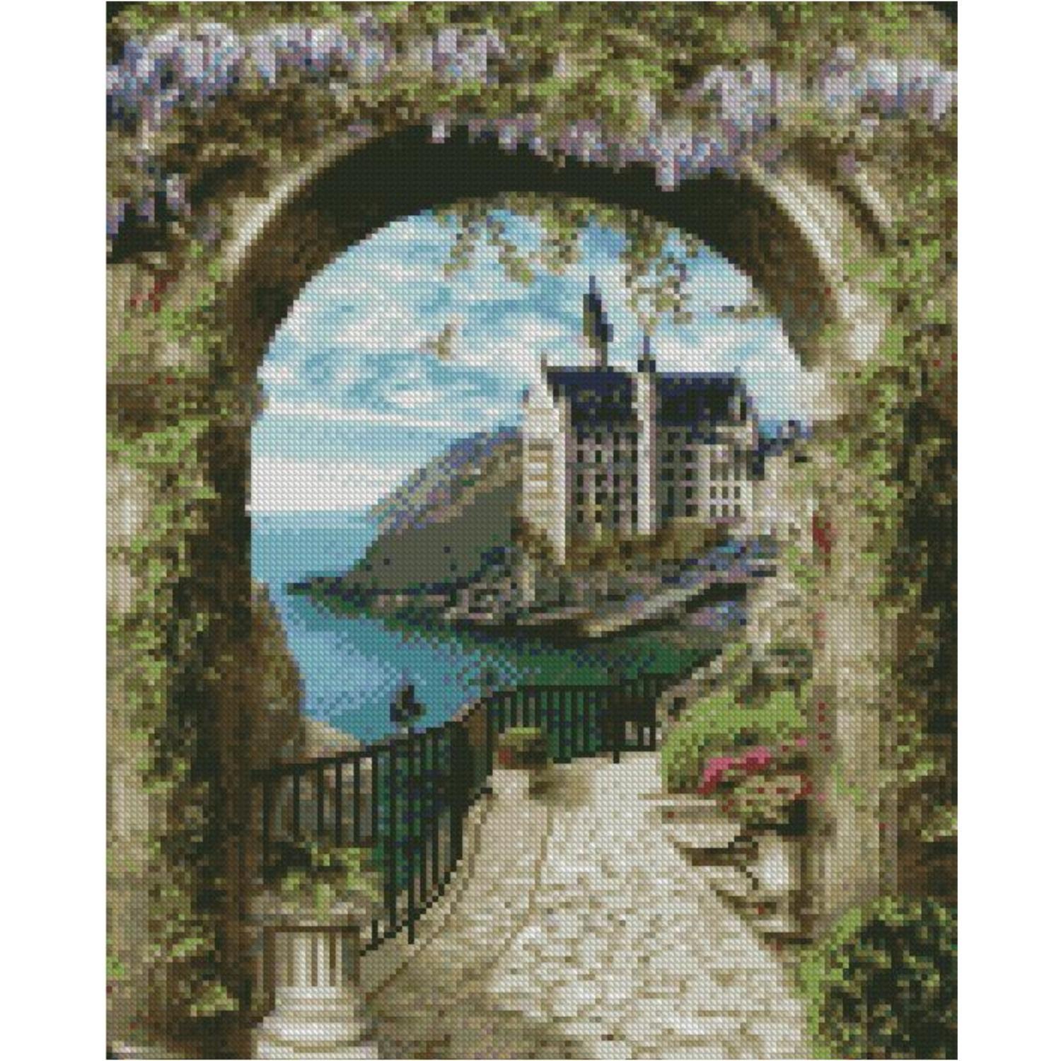 Алмазная мозаика Strateg Премиум По набережной к замку 40x50 см (FA40873)