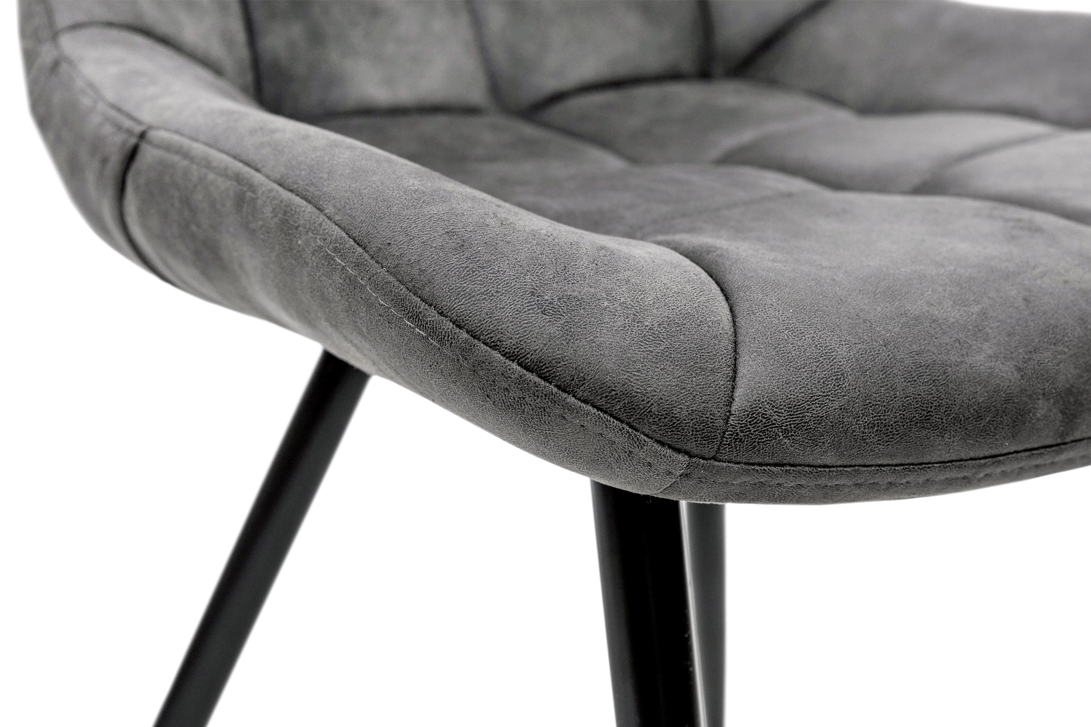 Стілець для кухні та вітальні ГРЕЙС Крокус 570х800х500 мм Чорний/Сірий кварц (GAА0056318) - фото 7 Стілець для кухні та вітальні ГРЕЙС Крокус 570х800х500 мм Чорний/Сірий кварц (GAА0056318) - фото 7