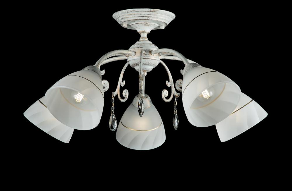 Люстра с плафонами Ray L80085/5 WT/GD (IR006383)