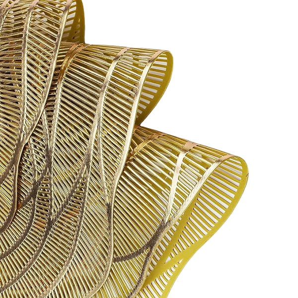 Килимок під тарілки L00177-1 Квітка 38 см 4 шт. Золотистий (L00177-1) - фото 6