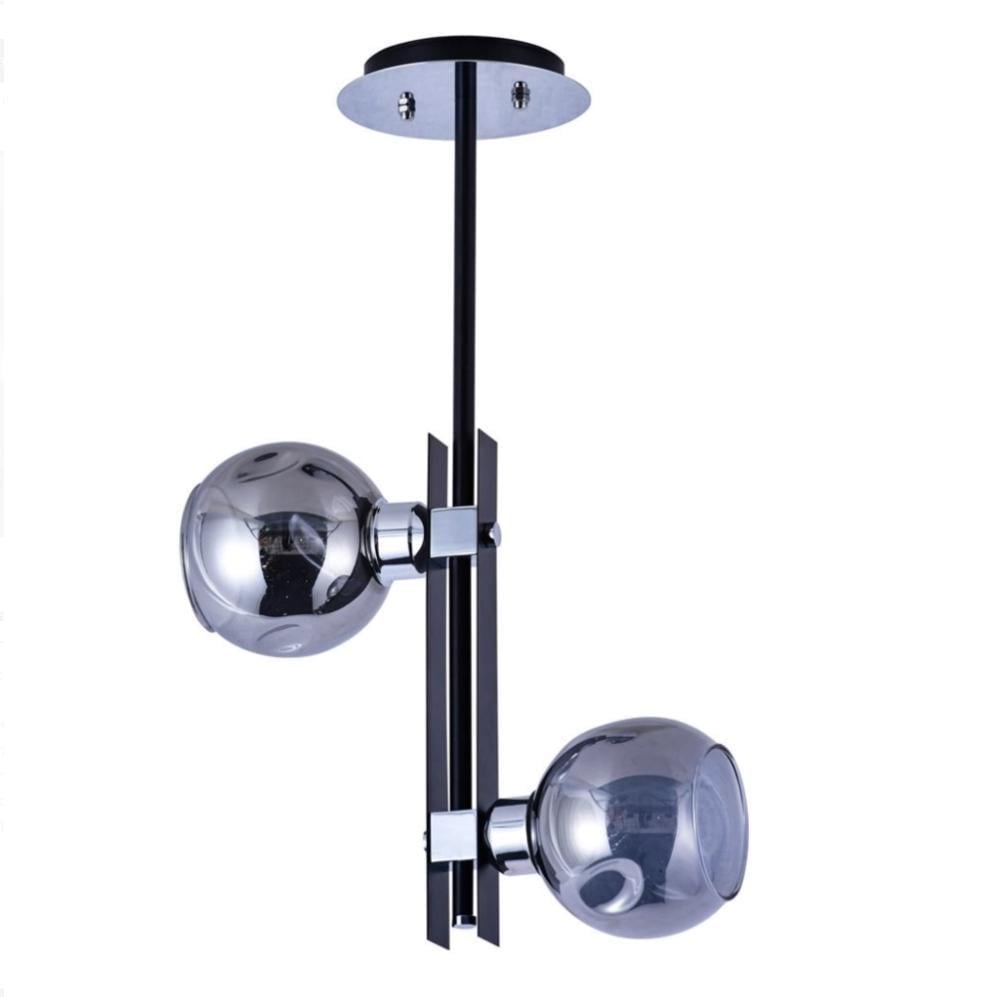 Люстра потолочная Sirius с двумя плафонами шары E27 IP20 Ю 9800В/2 Хром (28686309)