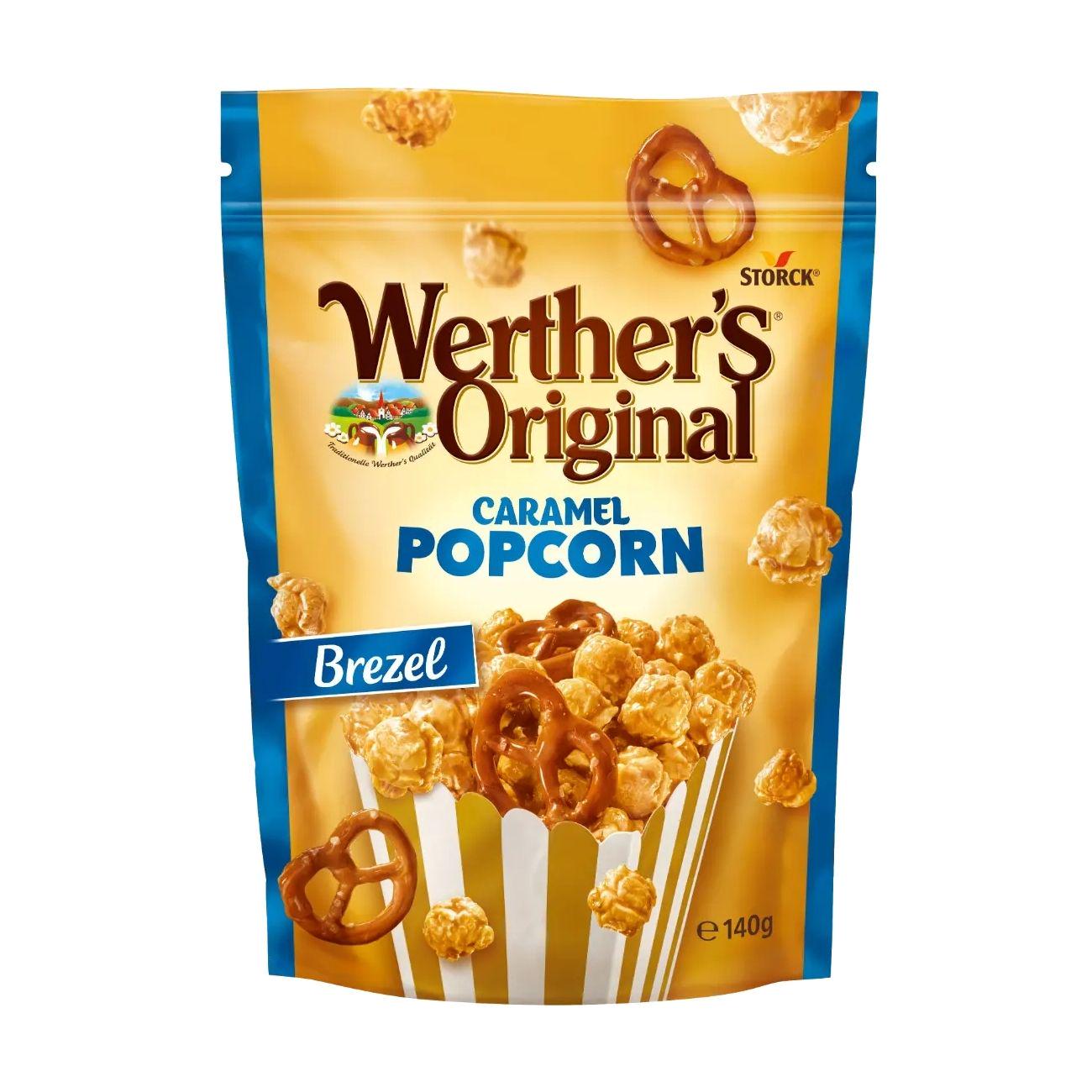 Попкорн сладкий Werthers Original Caramel Popcorn Brezel карамельный с крендельками 140 г (21198623)