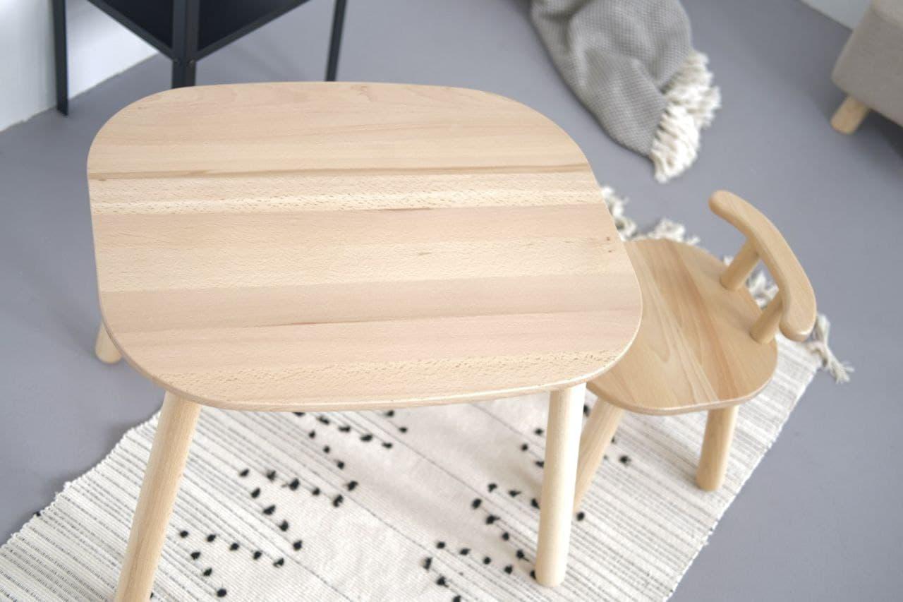 Стіл і два стільці дитячі Tatoy з бука для дітей 4-7 років (10079) - фото 3 Стіл і два стільці дитячі Tatoy з бука для дітей 4-7 років (10079) - фото 3