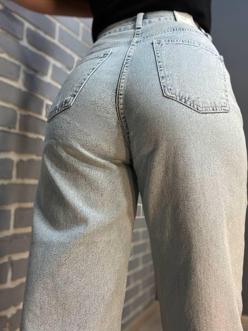 Джинсы женские ITS Basic 2832 STRAIGXT широкие укороченные облегченные рваные р. 36 Голубой (2005) - фото 2