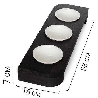 Подставка под миски для кошек из дерева Порсок Венге (ПКШ-000912) - фото 2