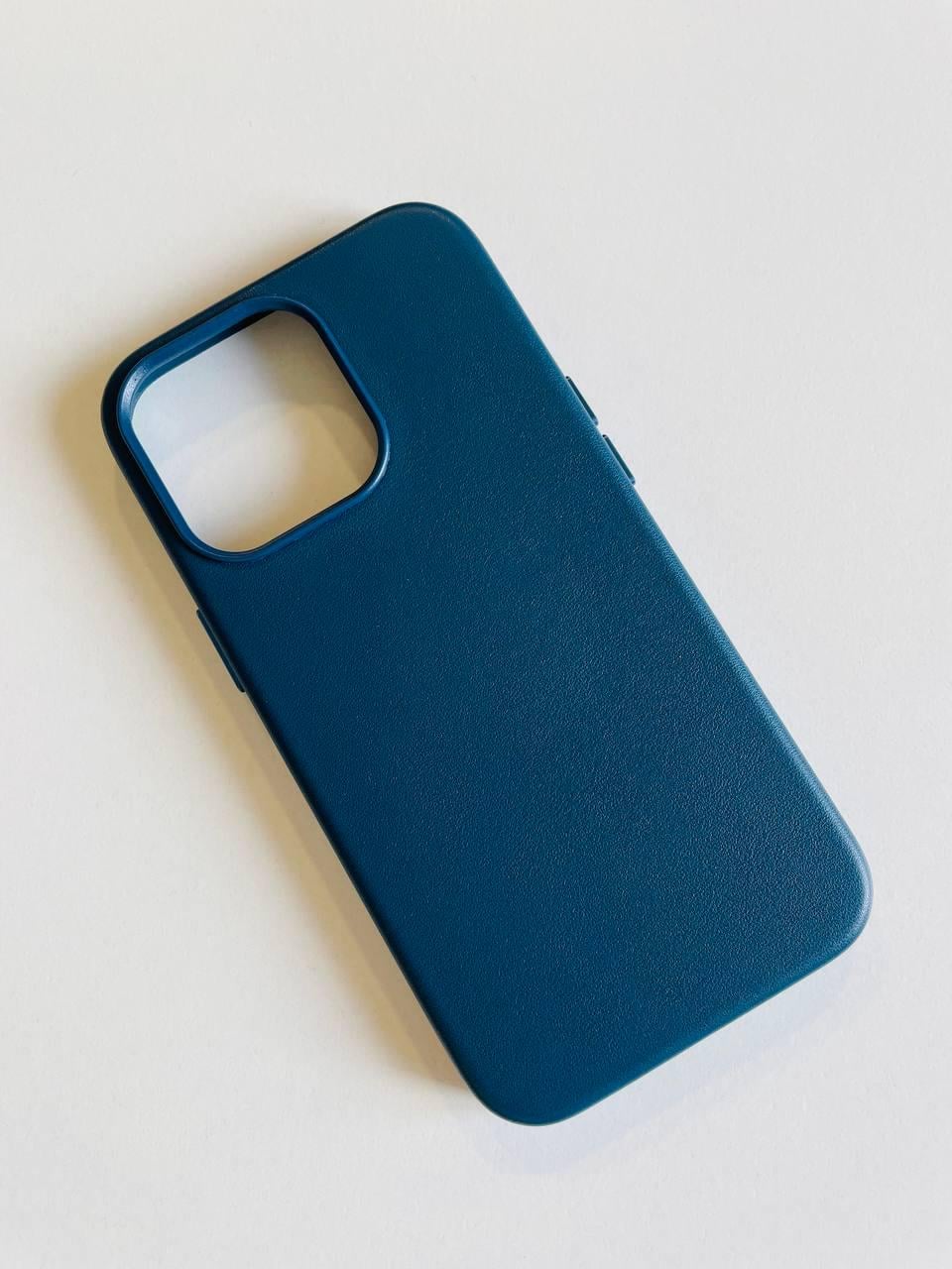 Чехол для iPhone 13 Pro / Case with MagSave / Eco leather / синий