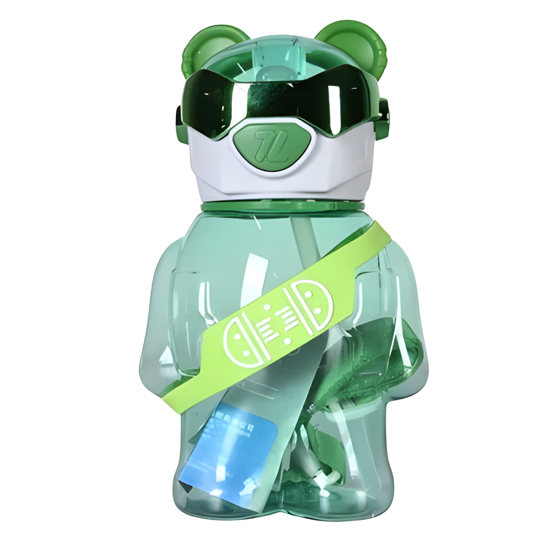 Детская бутылка "Мишка в очках" на 700 мл Зеленый (MRA-25-65) - фото 1