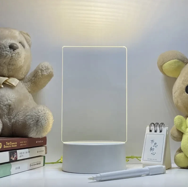 Нічник дошка для нотаток 12,5х17,5 см від USB 3 підсвічування з маркером (08ce6489)