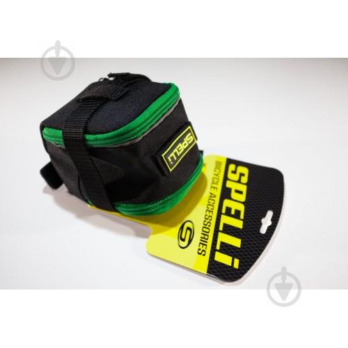 Сумка підсідельна Spelli SSB-5041L Чорний/Зелений (SSB-5041L-green)