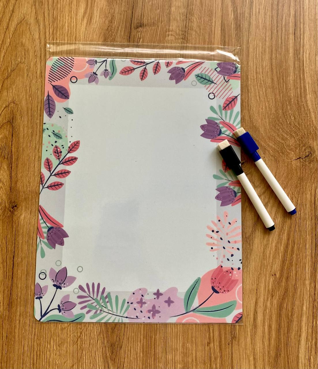 Магнітний планер 23х30 см з маркерами 2 шт. Синій/Чорний (28112142)