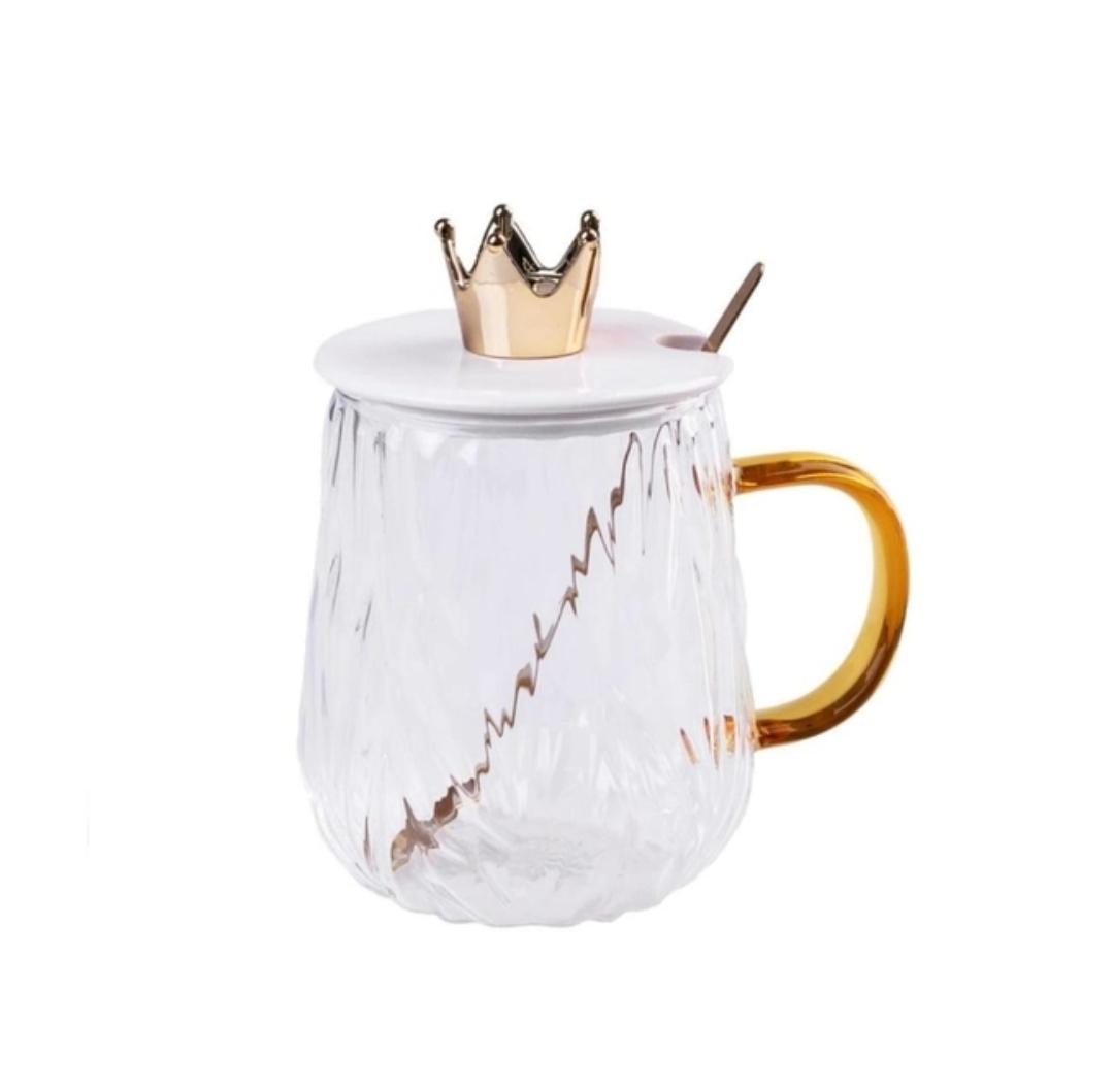 Чашка Jumbo Корона с крышкой и ложкой 400 мл (15342016)