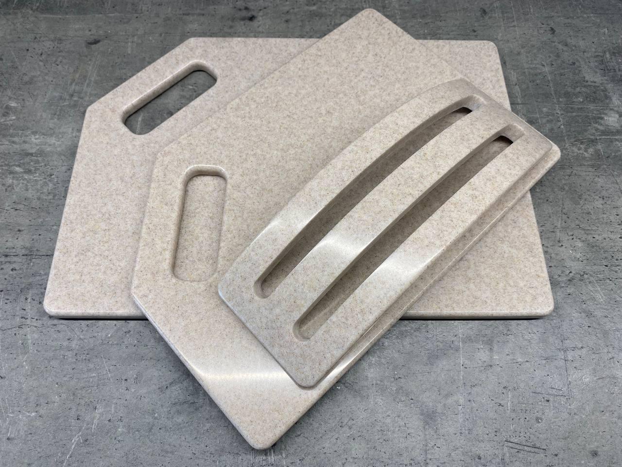 Набор досок кухонных Light Brown из искусственного камня на подставке 2 шт. (223) - фото 4 Набор досок кухонных Light Brown из искусственного камня на подставке 2 шт. (223) - фото 4