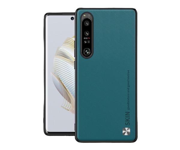 Кожаный чехол - накладка SKIN Good Texture для Sony Xperia 1 IV Зеленый