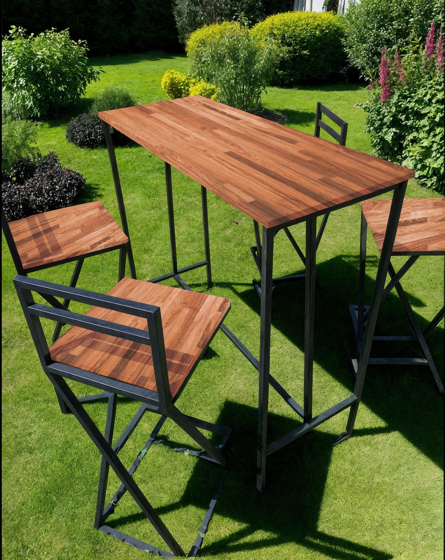 Обеденный стол деревянный ТОБІ ШО Шарм/Т17 столешница 20 мм 750х1100х500 мм Орех - фото 2