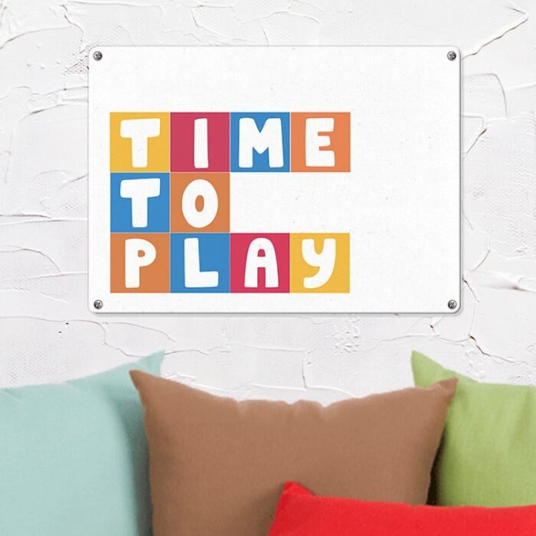 Табличка интерьерная металлическая "Time to play" Табличка интерьерная металлическая "Time to play"