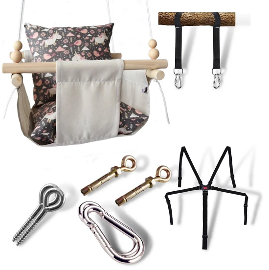 Дитяча гойдалка Infancy Єдиноріжки Молочний (10143100)