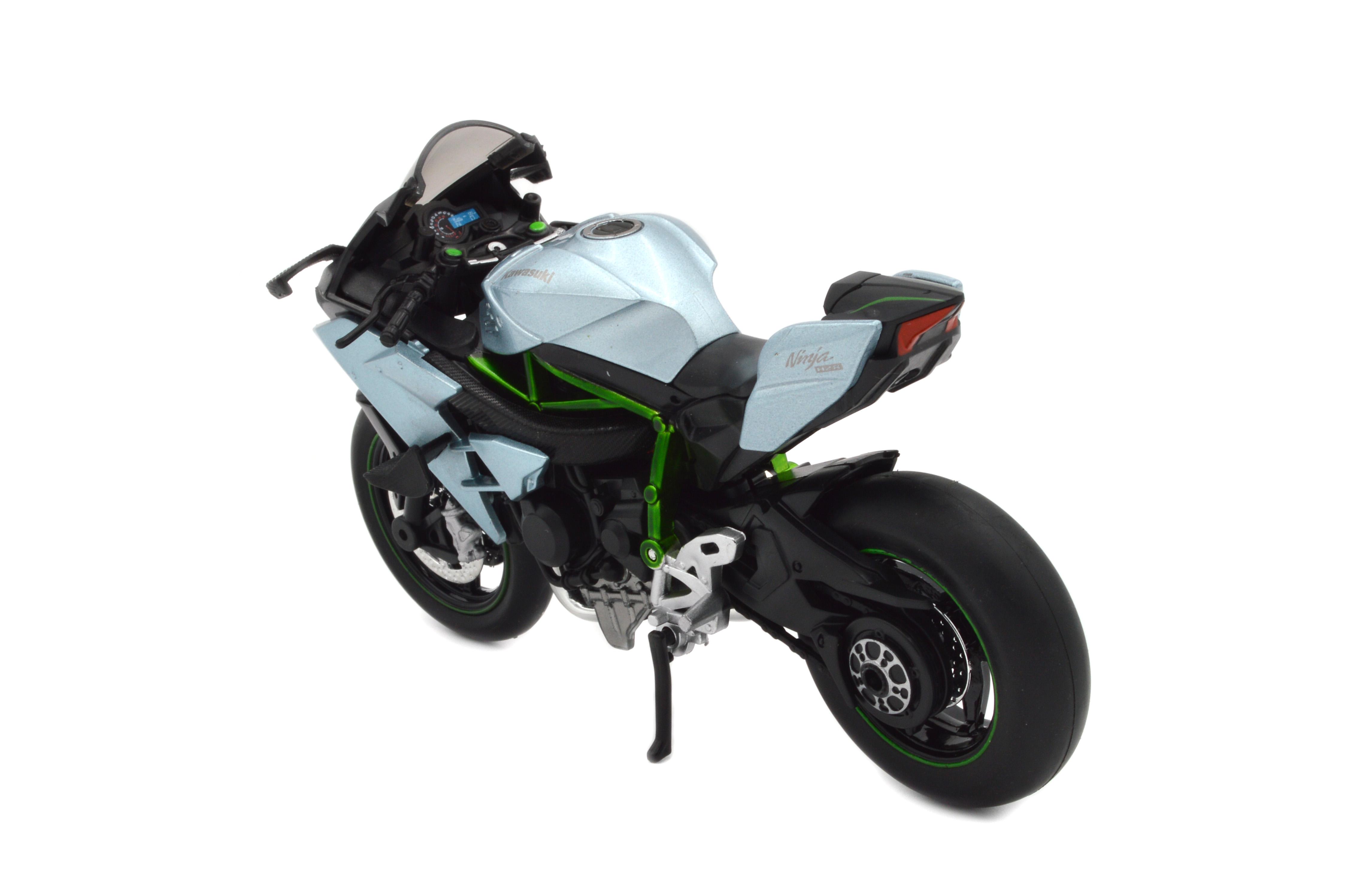 Іграшковий мотоцикл Kawasaki Ninja H2R метал/пластик 1:12 звук/світло/амортизація (BG 26-102) - фото 3 Іграшковий мотоцикл Kawasaki Ninja H2R метал/пластик 1:12 звук/світло/амортизація (BG 26-102) - фото 3