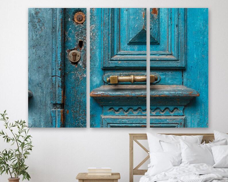 Модульная картина на холсте из трех частей KIL Art Старая дверь 78x48 см (M3_M_395)