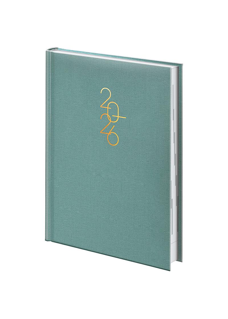 Офисный ежедневник А5 Brunnen 2026 Стандарт Linesse Зеленый (73-795 69566)