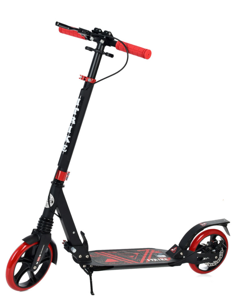 Самокат міський iTrike від 8 років дорослий двоколісний з поліуретаном колеса Червоний (DS-171-S-276)