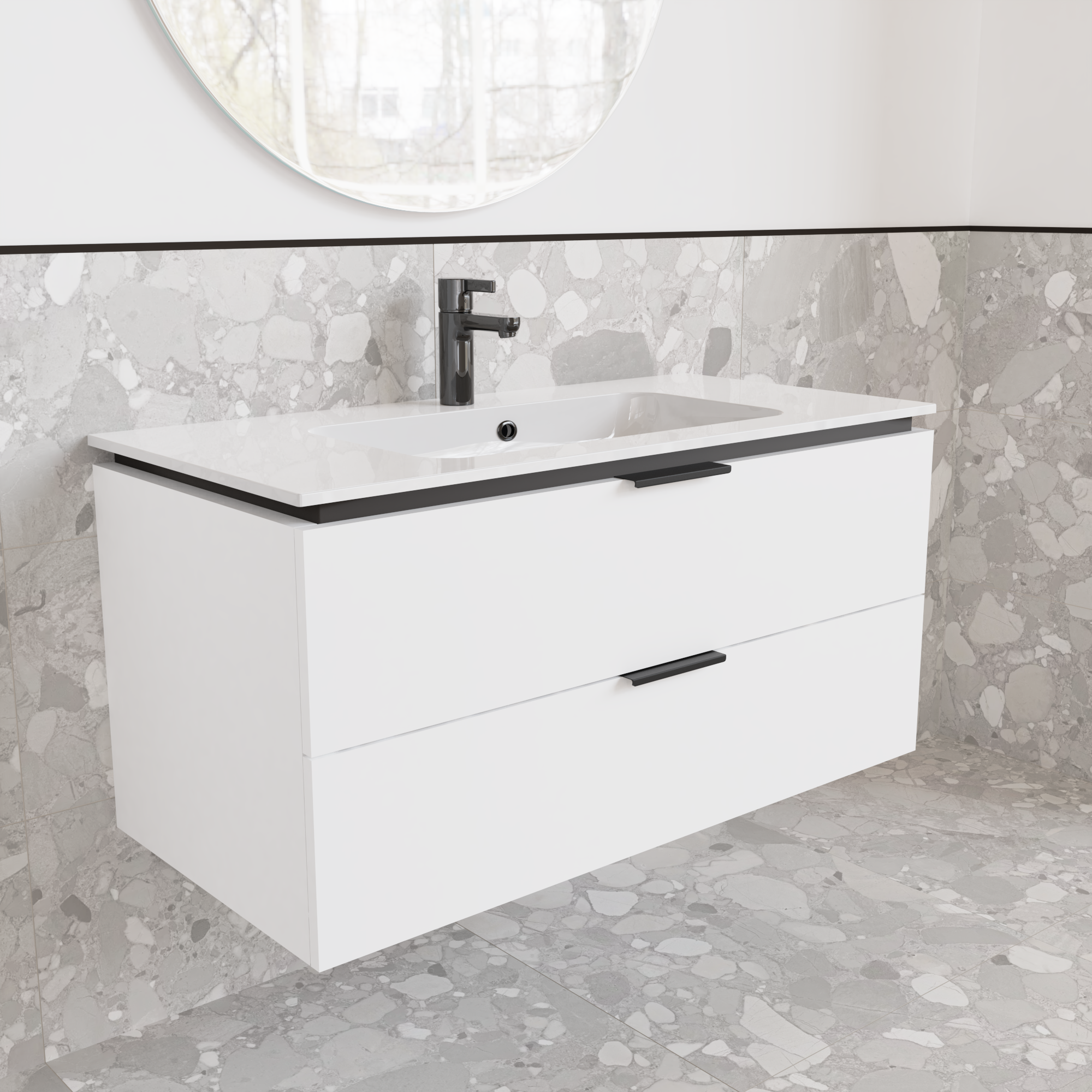 Тумба подвесная с раковиной MVK Vostok Icon 90 В2 900х450х530 мм Эмаль Белый Матовый (p290wh) - фото 2 Тумба подвесная с раковиной MVK Vostok Icon 90 В2 900х450х530 мм Эмаль Белый Матовый (p290wh) - фото 2