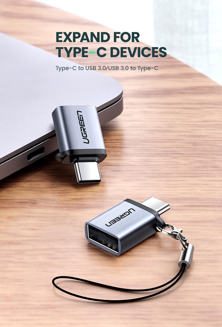 Кабель UGREEN Type-C-USB 3.0 OTG 18W/5 Гбіт/с USB-C на USB-A Сірий (50283) - фото 8 Кабель UGREEN Type-C-USB 3.0 OTG 18W/5 Гбіт/с USB-C на USB-A Сірий (50283) - фото 8