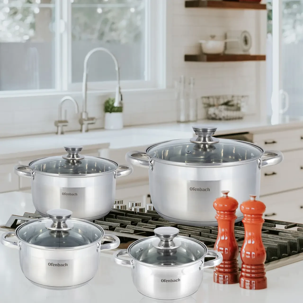 Набор кастрюль Ofenbach 8 пр. (100004) - фото 2 Набор кастрюль Ofenbach 8 пр. (100004) - фото 2