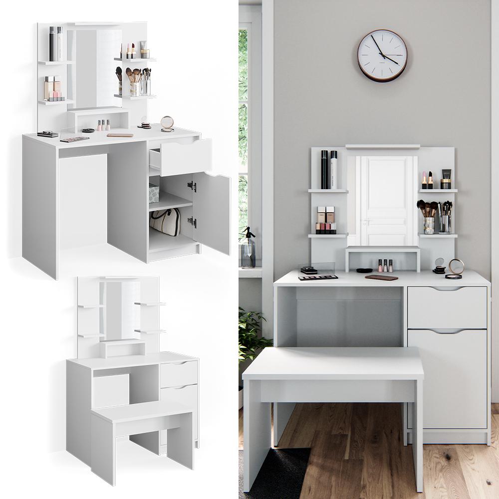 Туалетный столик Vicco Ruben со скамейкой Белый - фото 2 Туалетный столик Vicco Ruben со скамейкой Белый - фото 2