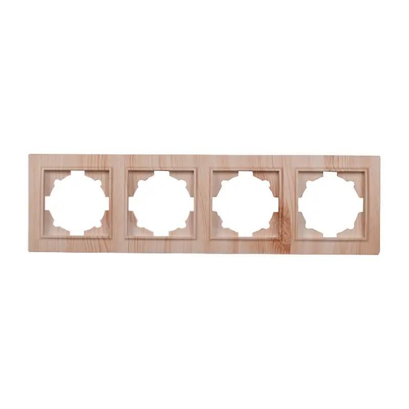 Рамка ElectroHouse 4-местная Enzo Светлое дерево (EH-2203-WW)