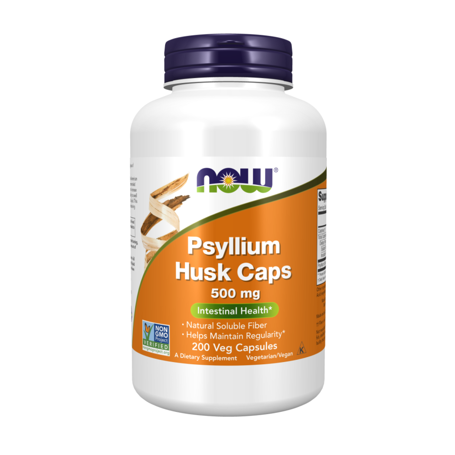 Диетическая добавка Now Foods Psyllium Husk Caps 500 мг 200 капсул (CO002814)