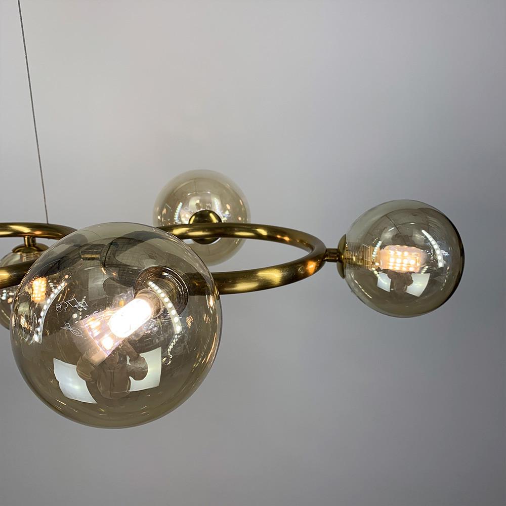 Люстра Gorizia на 9 бурштинових плафонах Латунь (sg 44/9 gd/am) - фото 2