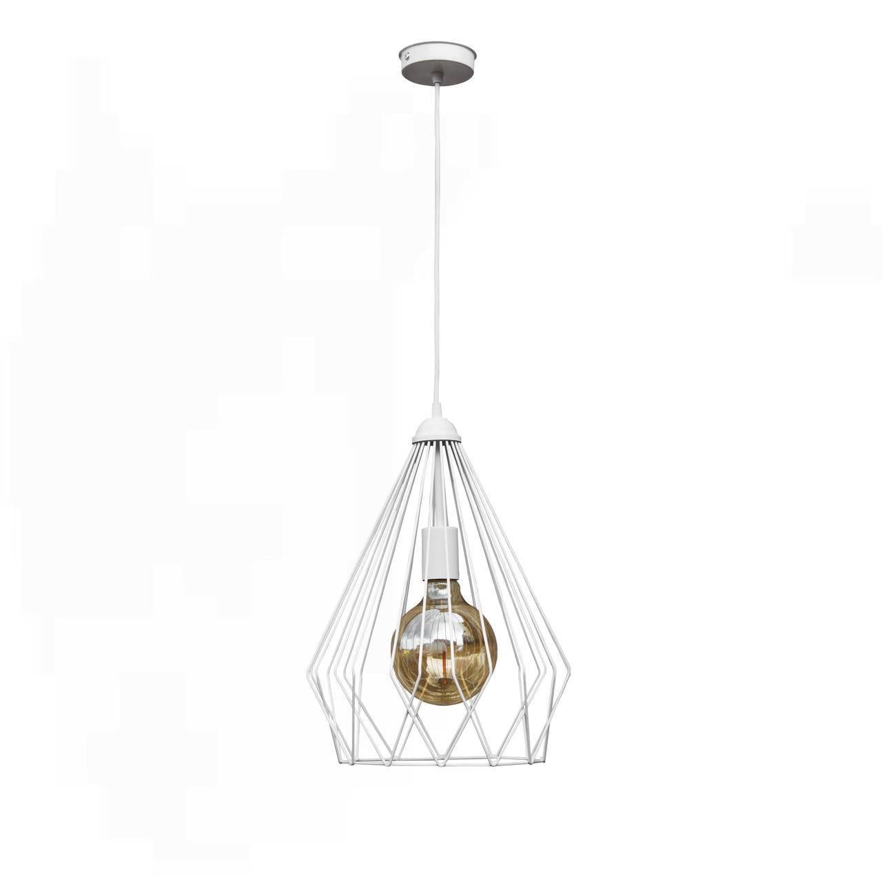 Підвісний світильник MSK Electric Silvia NL-430 в стилі лофт E27 40 Вт IP 20 Білий (1269247420)