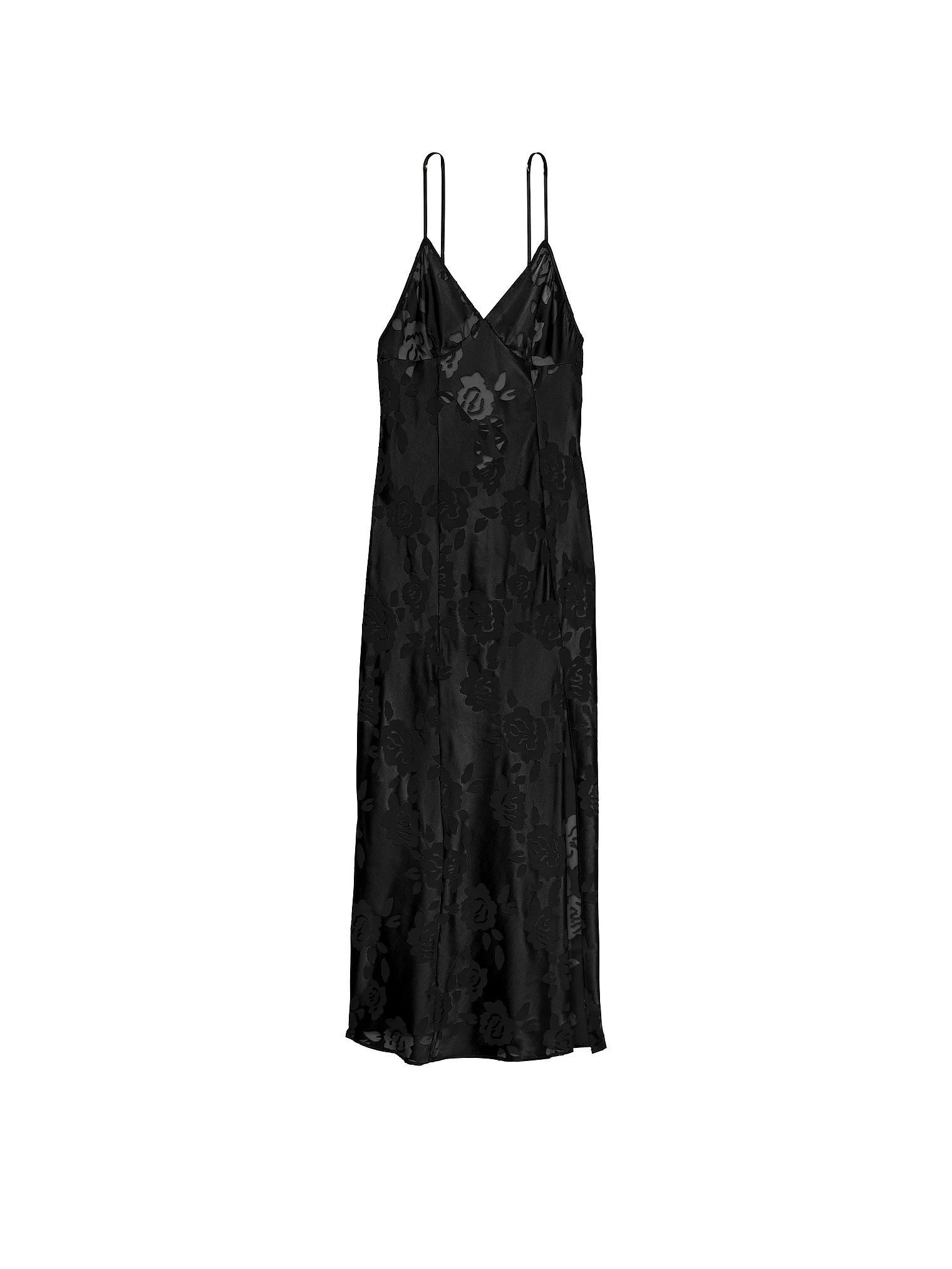 Нічна сорочка Victoria's Secret VS Archives Burnout Satin Slip сатин Xs Чорний (18245619) - фото 3