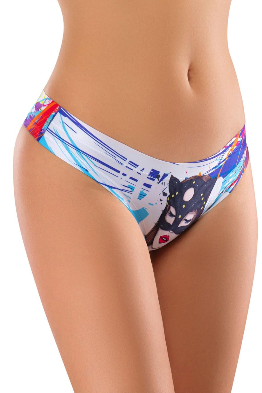 Трусики женские Mememe стринг с ярким принтом XL Разноцветный (83404-59372-83)