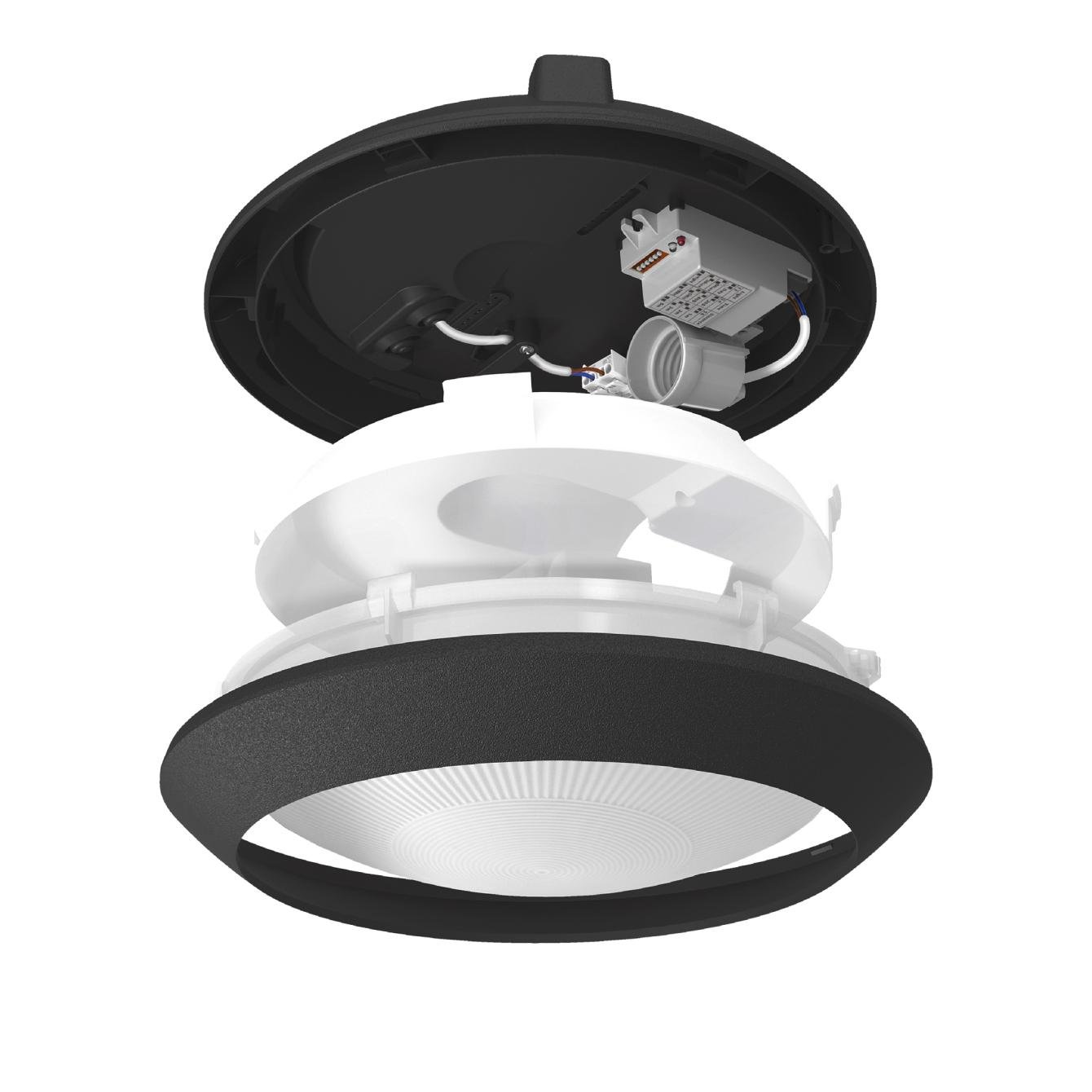 Світильник під лампу Videx IP65 E27 VL-BHR-E2726SB з датчиком руху (VL-BHR-E2726SB) - фото 2 Світильник під лампу Videx IP65 E27 VL-BHR-E2726SB з датчиком руху (VL-BHR-E2726SB) - фото 2