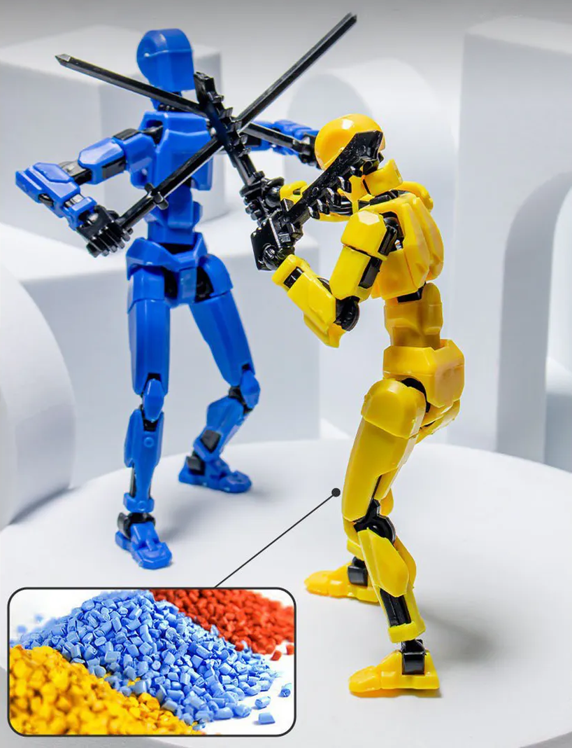 Робот-людина шарнірний 3D з пластику dummy 13 61 дет. Синьо-помаранчевий (139) - фото 4 Робот-людина шарнірний 3D з пластику dummy 13 61 дет. Синьо-помаранчевий (139) - фото 4