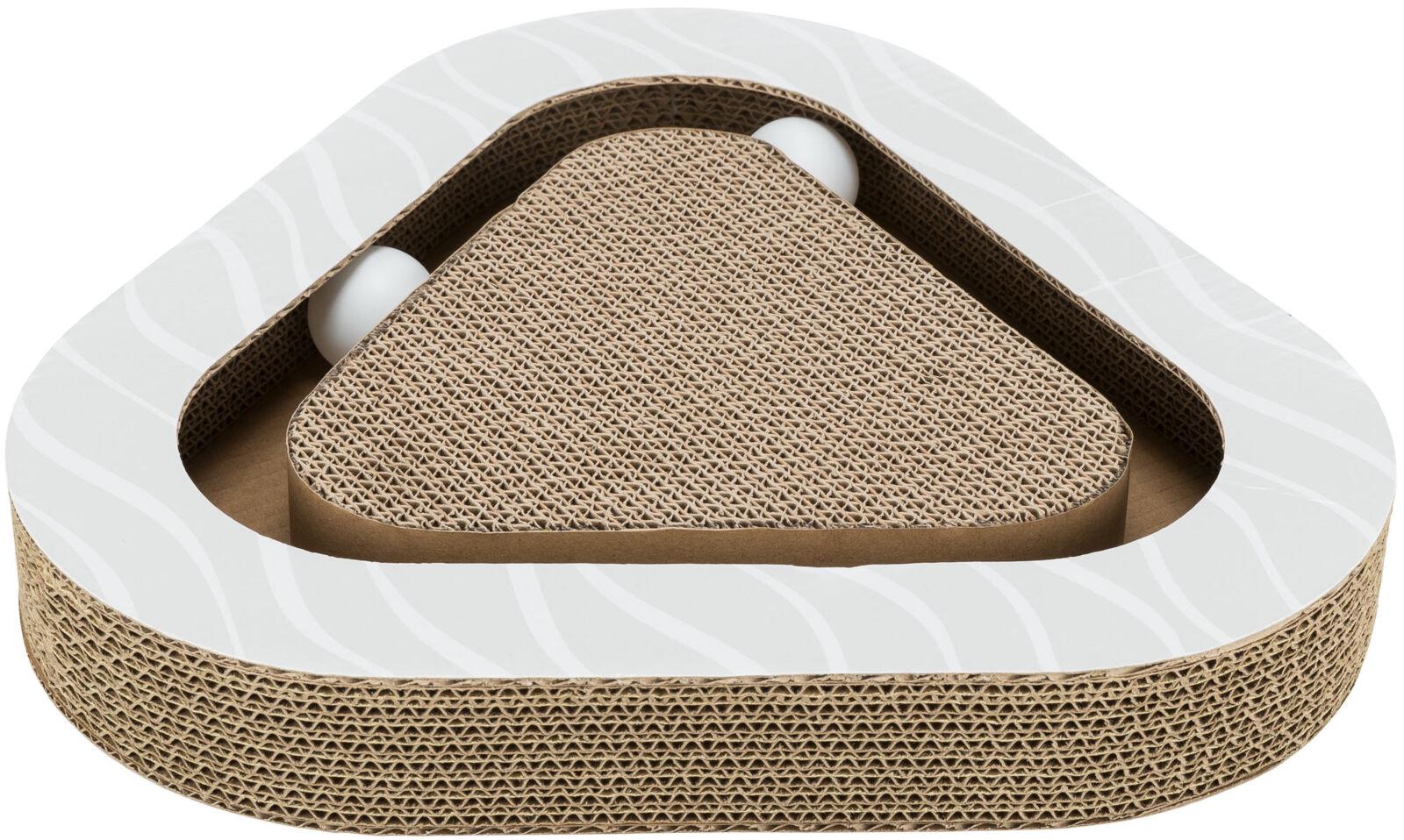 Кігтеточка трикутна для кішок Trixie Scratching Cardboard з м'ячиками (80091) - фото 3 Кігтеточка трикутна для кішок Trixie Scratching Cardboard з м'ячиками (80091) - фото 3