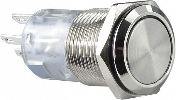 Кнопка металлическая АСКО-УКРЕМ с фиксацией 2НВ+2НЗ TYJ16-312 (A0140010091)