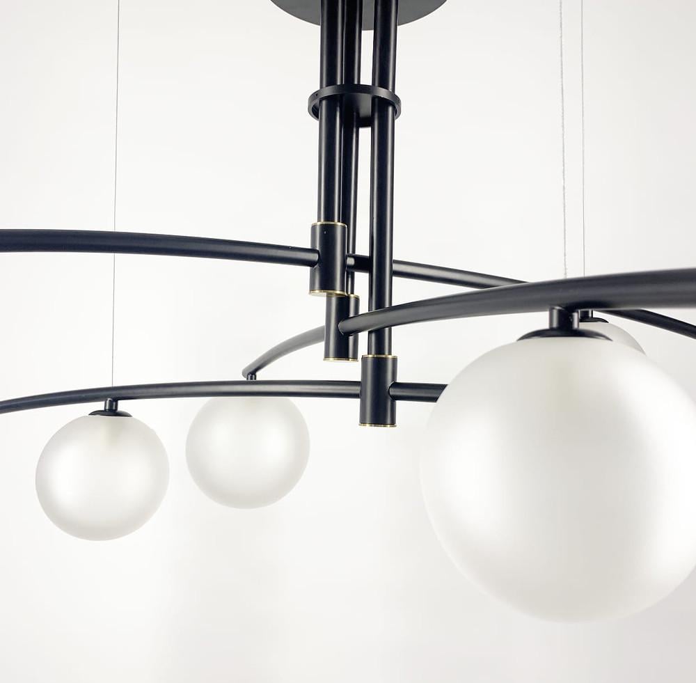 Люстра сучасна підвісна Aure Чорний (SGJ 8/9 BK) - фото 6