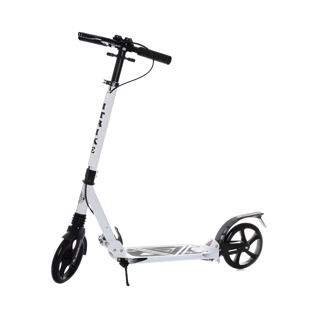 Самокат SR 2-018-10-W1 складной с амортизаторами/замком/ручным тормозом/светоотражателями Белый (25634238)