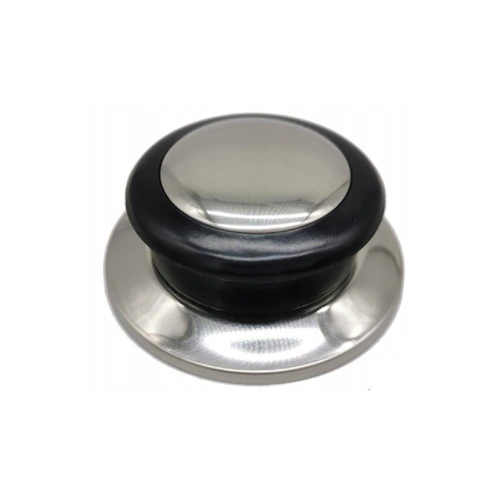 Ручка для крышек Stenson нержавеющая сталь 4,5 см Silver/Black (H12143)