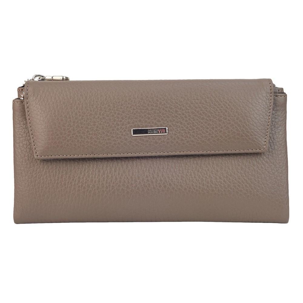 Гаманець жіночий з натуральної шкіри Karya Бежевий (1173-51)