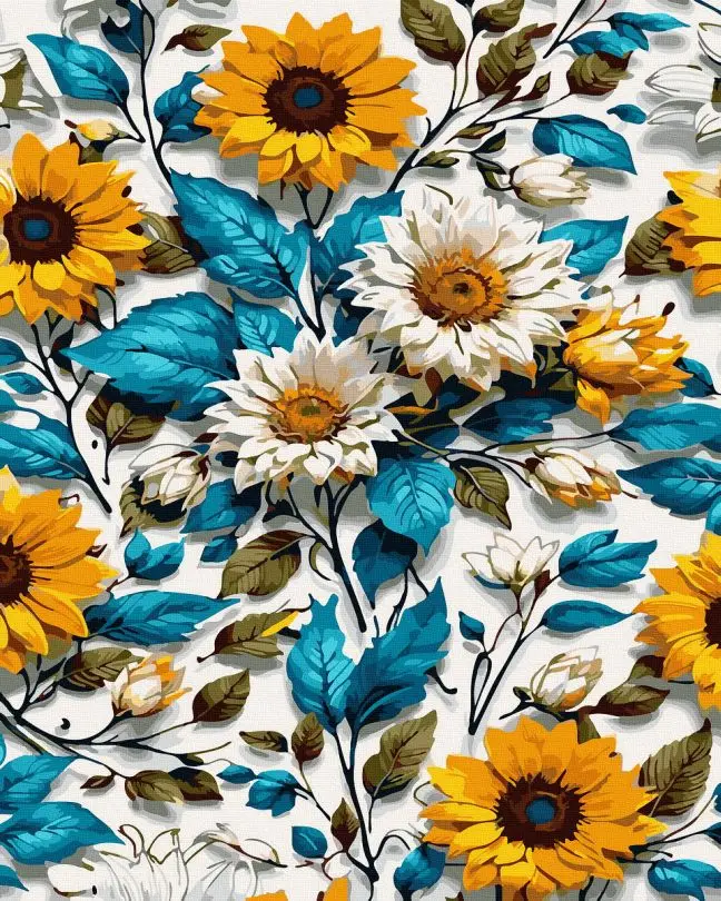 Картина по номерам Brushme Желто-голубой натюрморт 40x50 см без коробки (BK-GX47469)