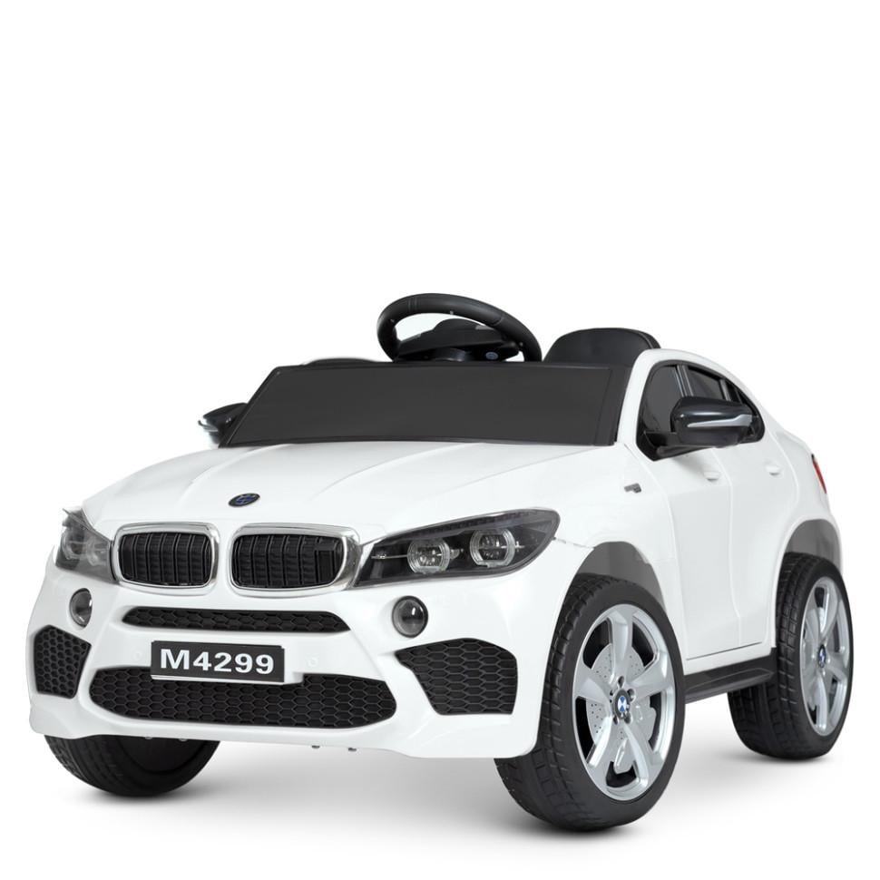 Детский электрический автомобиль Bambi 12V одноместный до 30 кг Белый (DE-169-E-1029)