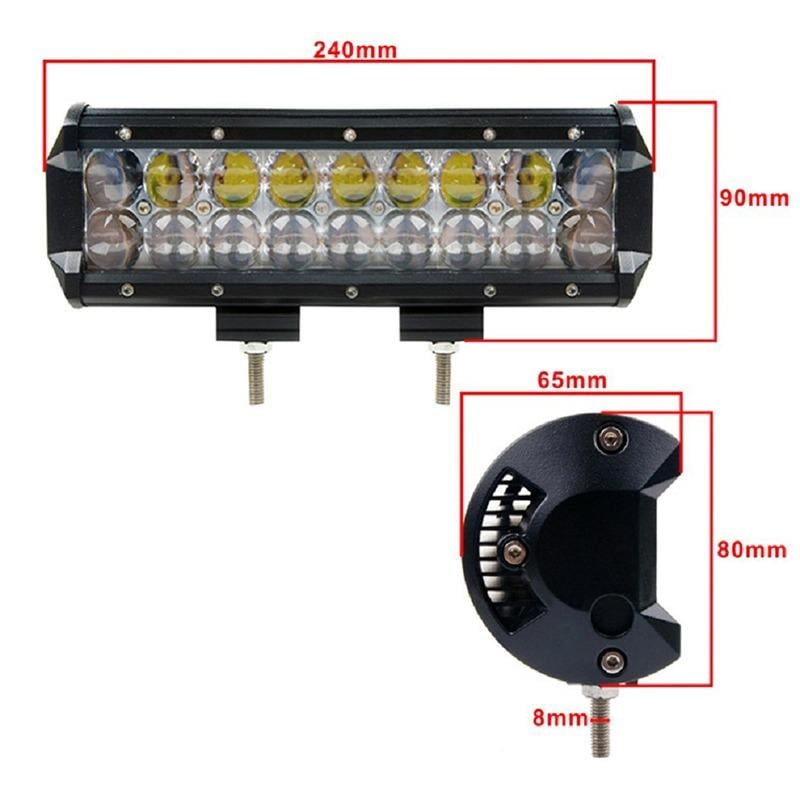 Автофара балка LightX 18 LED светодиодов 5D-54W SPOT Черный - фото 8