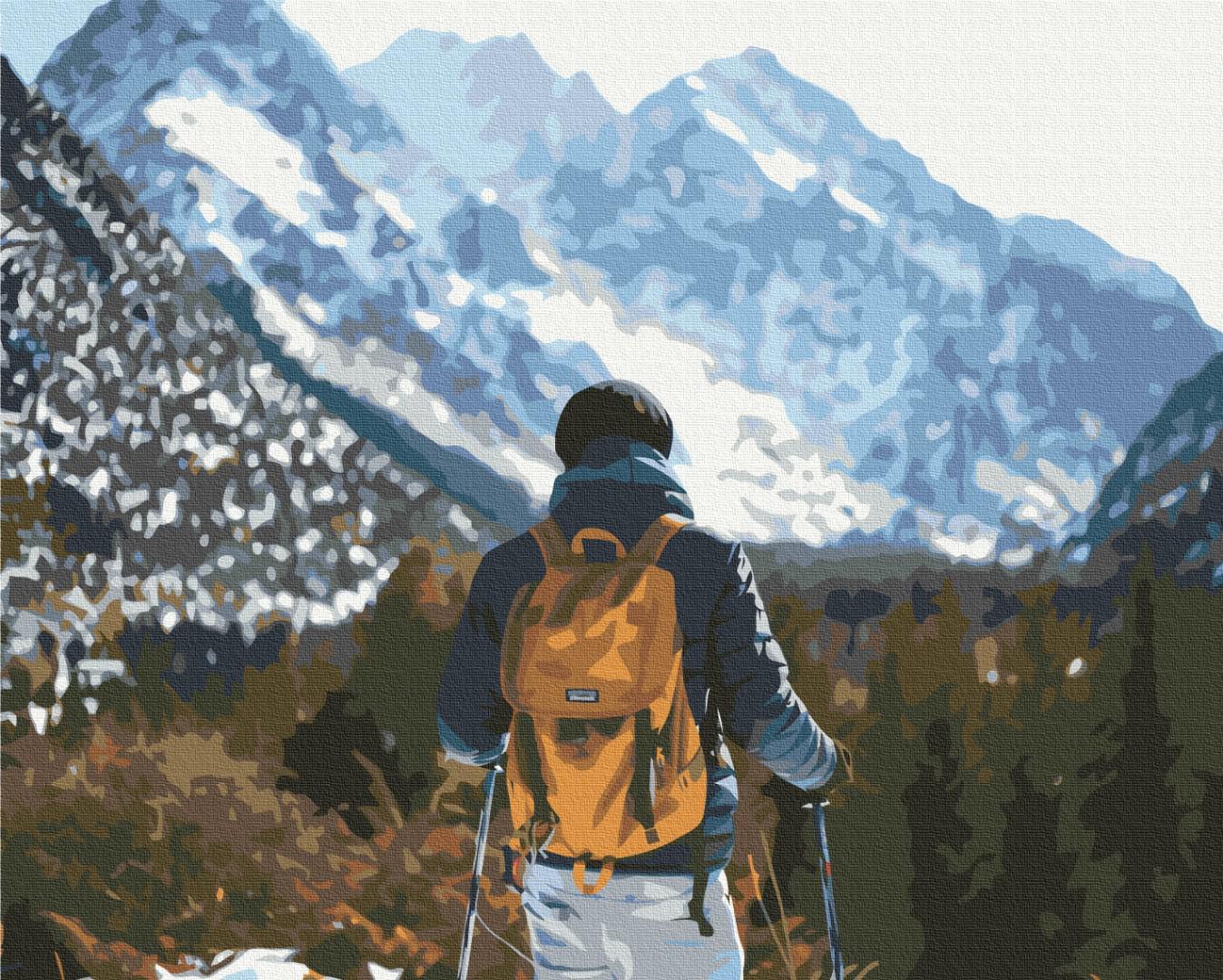 Картина по номерам Brushme Путешественник в горах 40x50 см (BS52536)