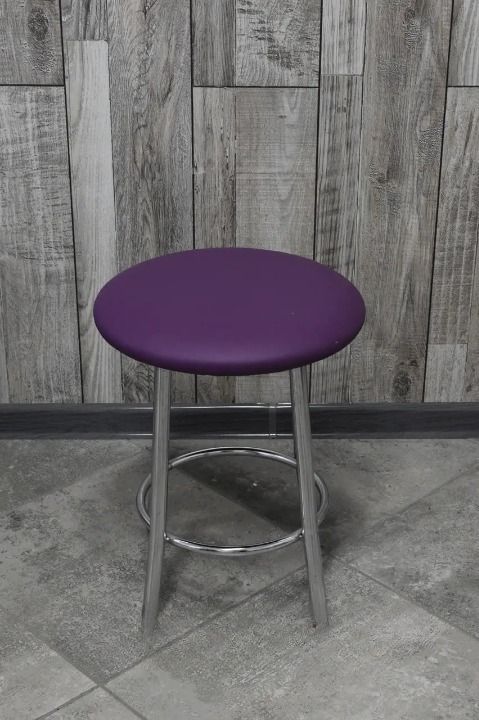 Табурет кухонний Муза з м'яким сидінням 30х45 см Фіолетовий/Хром (28374228)