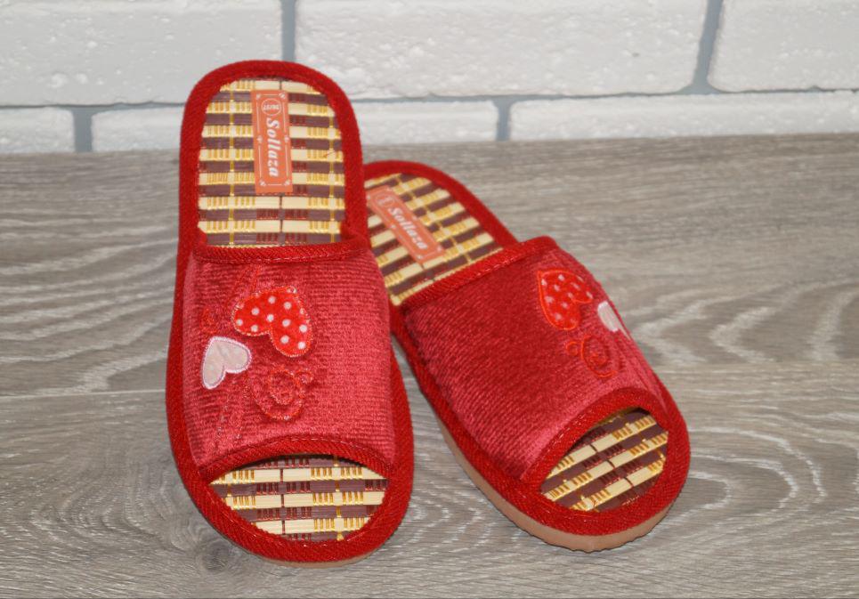 Тапочки комнатные Sollaza р. 38/39 24,5 см Бордовый (30608-3839)