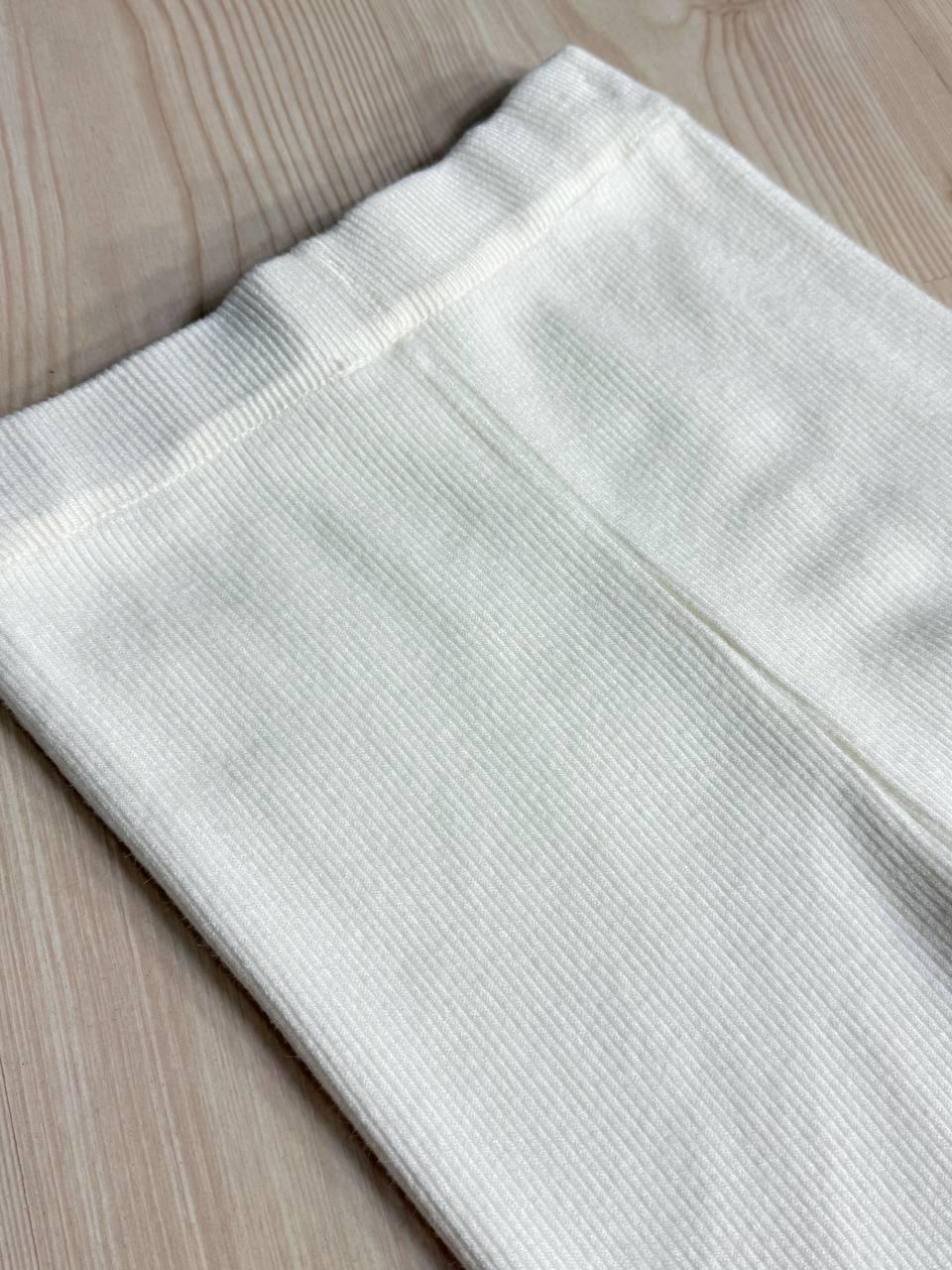 Лосини жіночі A-N 6126-6161 теплі в рубчик на хутрі ангори OS Білий (5590) - фото 9